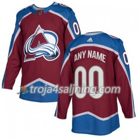 Colorado Avalanche tröja Customized Adidas 2017-2018 Burgundy Röd Authentic - NHL Tröjor Herr